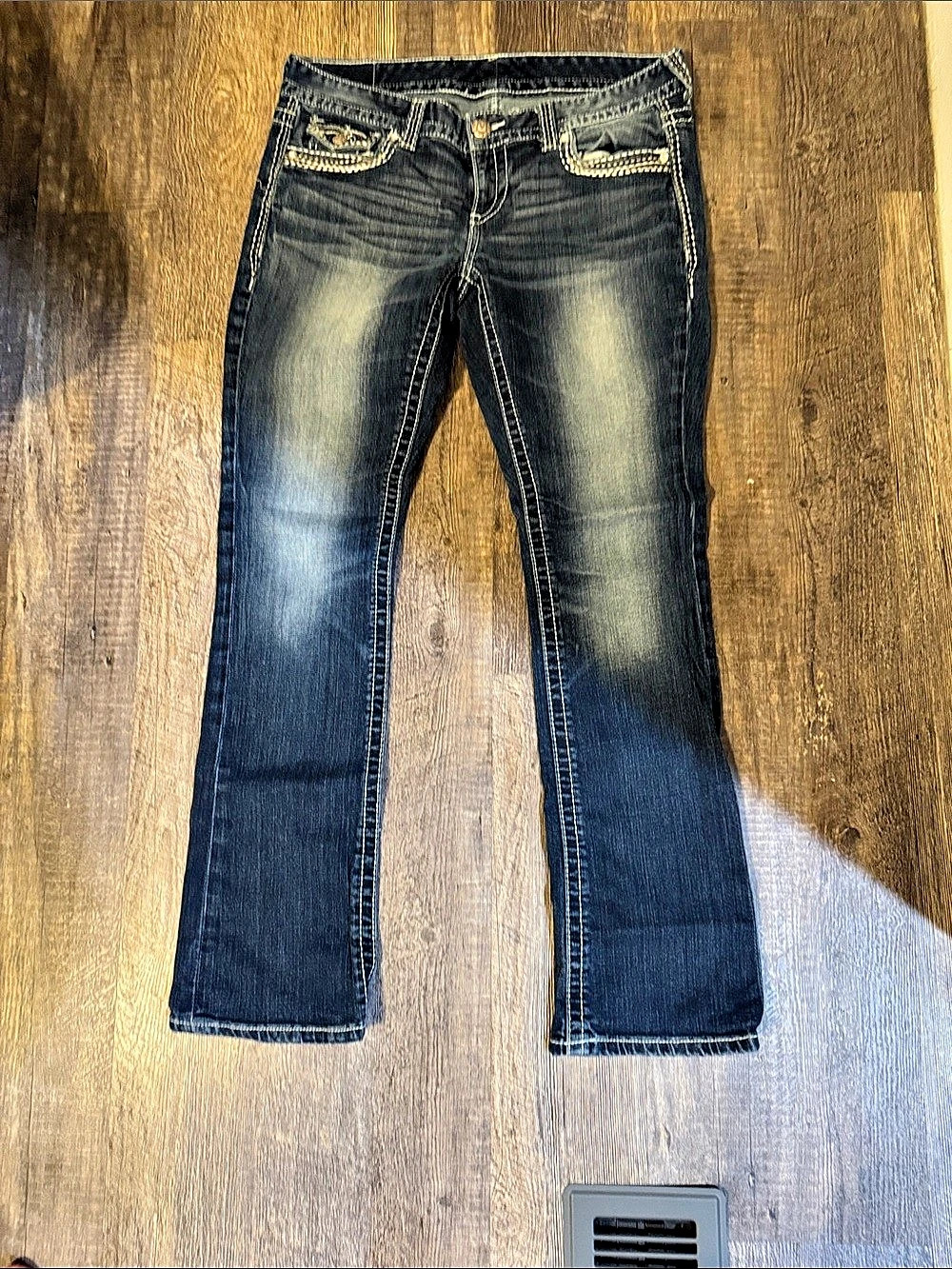 Miss Me Women's Boot Cut Jeans in Blue